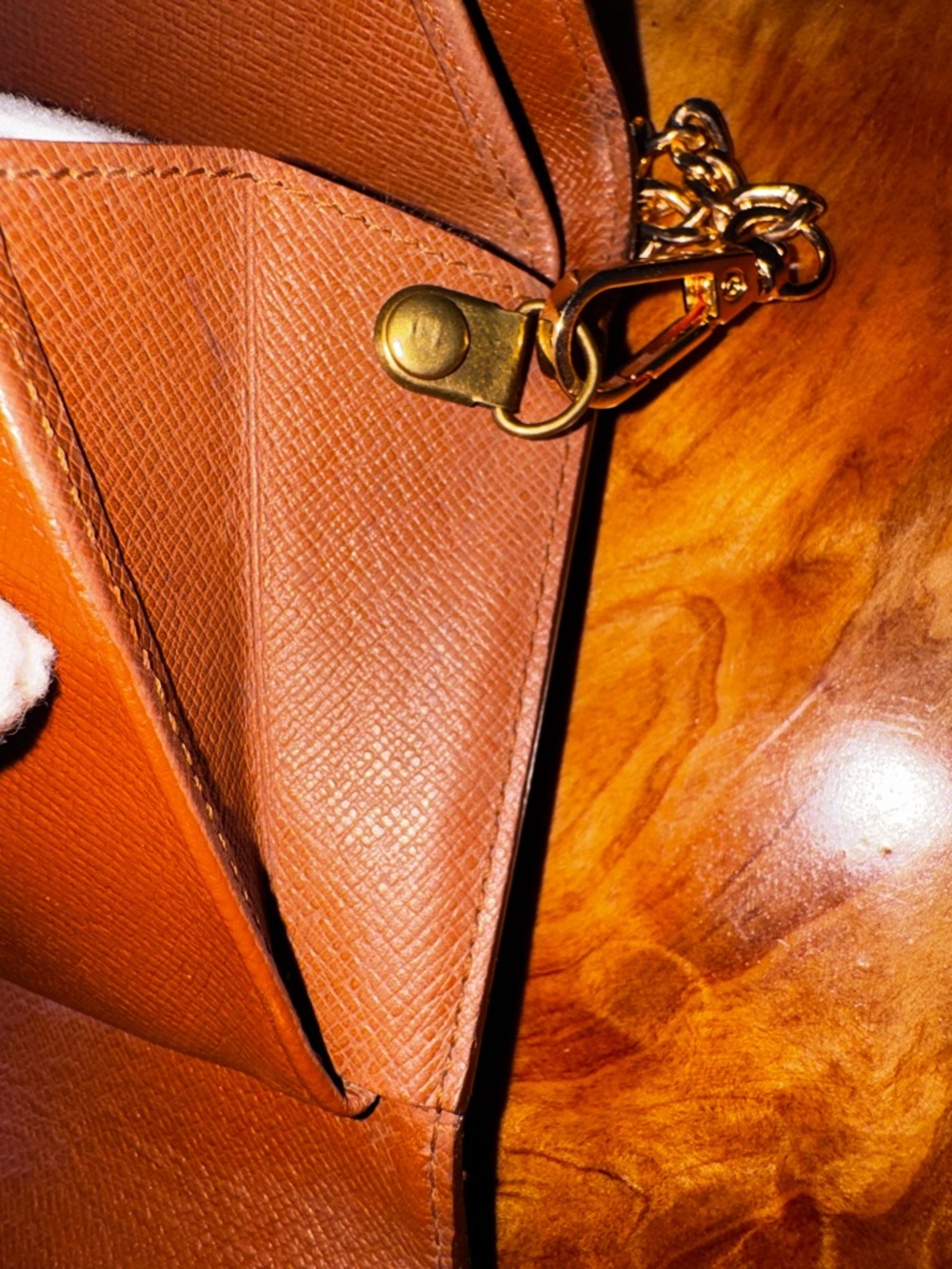 Louis Vuitton monogram vintage international trifled wallet,long brown converted - Picture 15 of 17